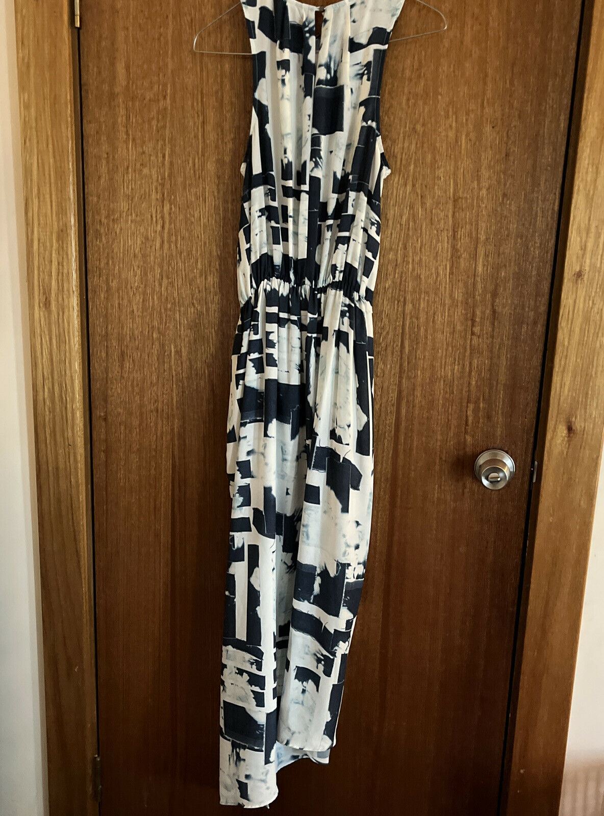 Sheike Maxi Long Dress Size 10 Blue & White