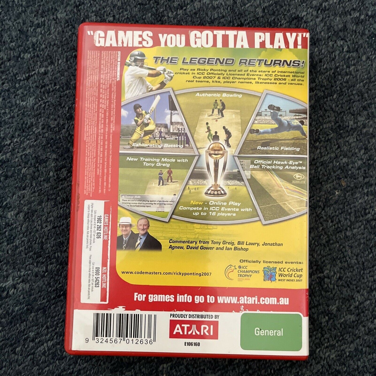 Ricky Ponting 2007 PC DVD ROM (2007 Game)