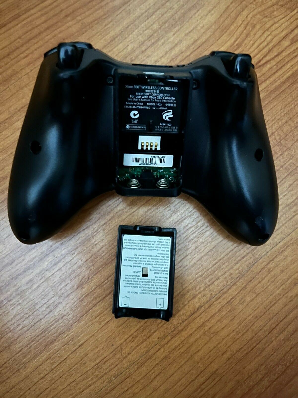 Official Microsoft Xbox 360 Wireless Controller Black Model 1403 Tested Working