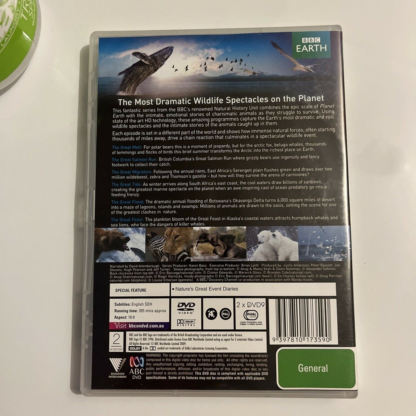 BBC Earth: Nature's Great Events (DVD, 2009, 2-Disc) David Attenborough Region 4