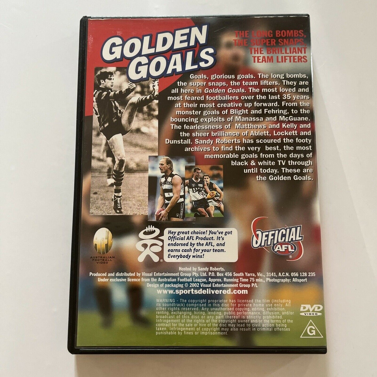 Golden Goals Of The AFL (DVD, 2002) All Regions