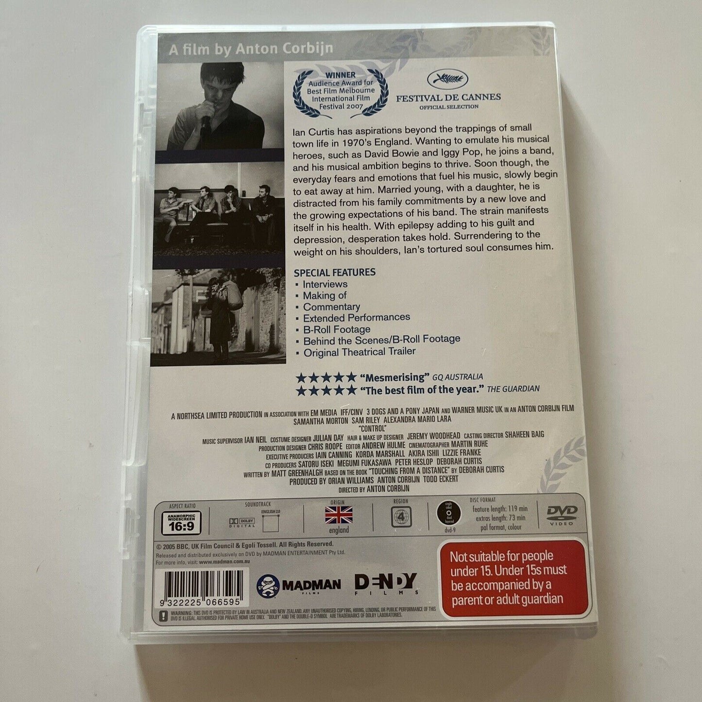 Control - A Film By Anton Corbijn (DVD, 2007) Samantha Morton, Sam Riley Region4