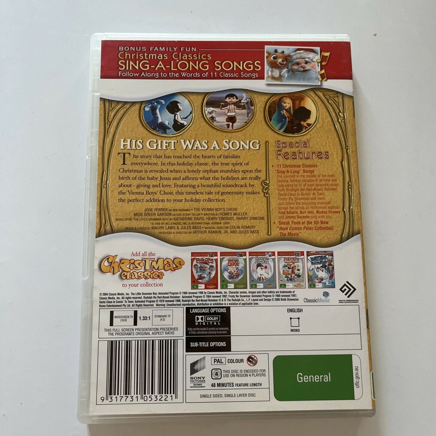 The Little Drummer Boy - With Sing-along Songs (DVD, 1968) Region 4