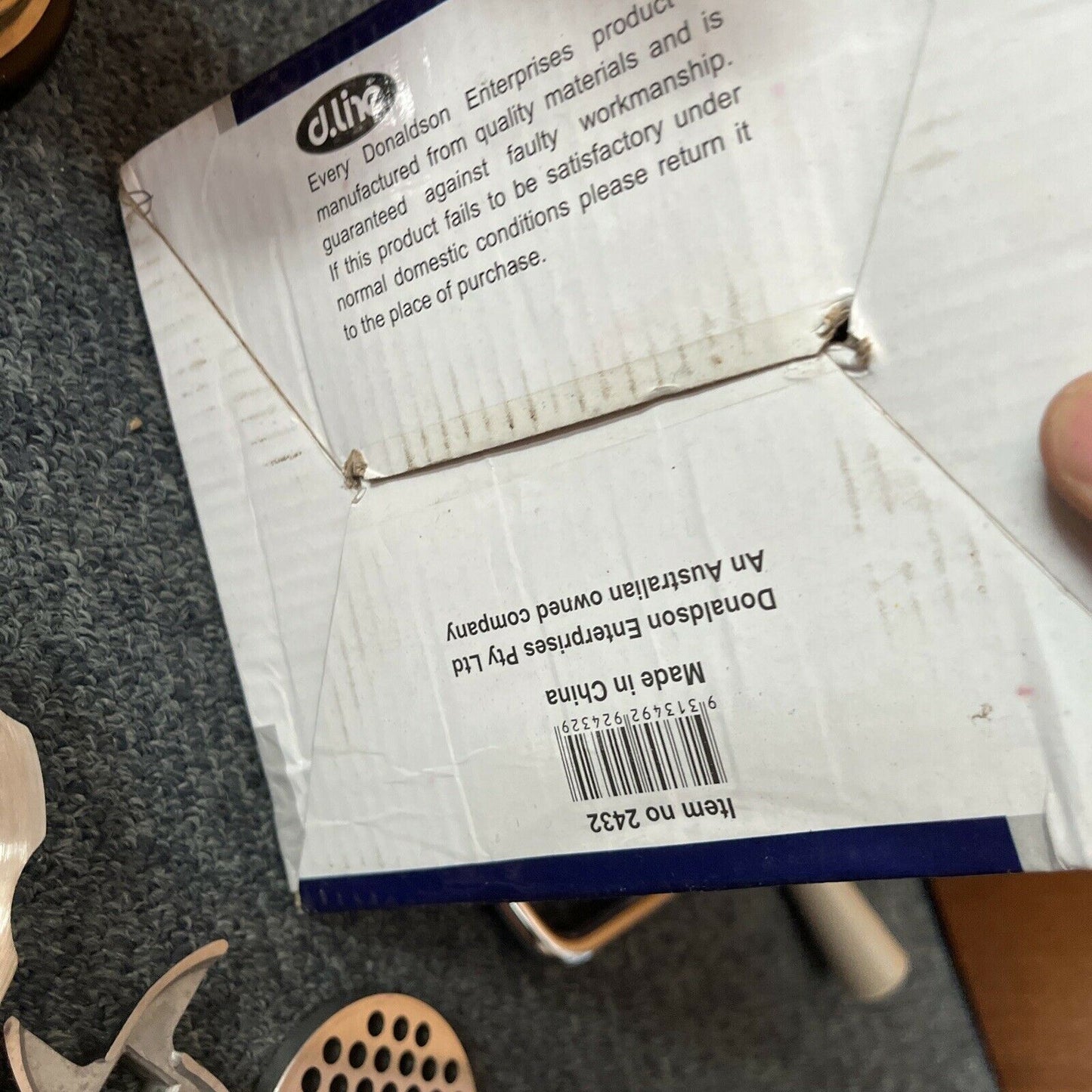 D.Line Meat Mincer No. 8 Stainless Steel Manual