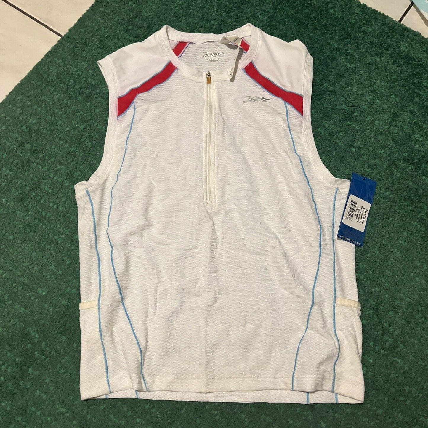 Zoot Trifit Men's Mesh Top Medium Size Style S8MTT52 White Triathlon