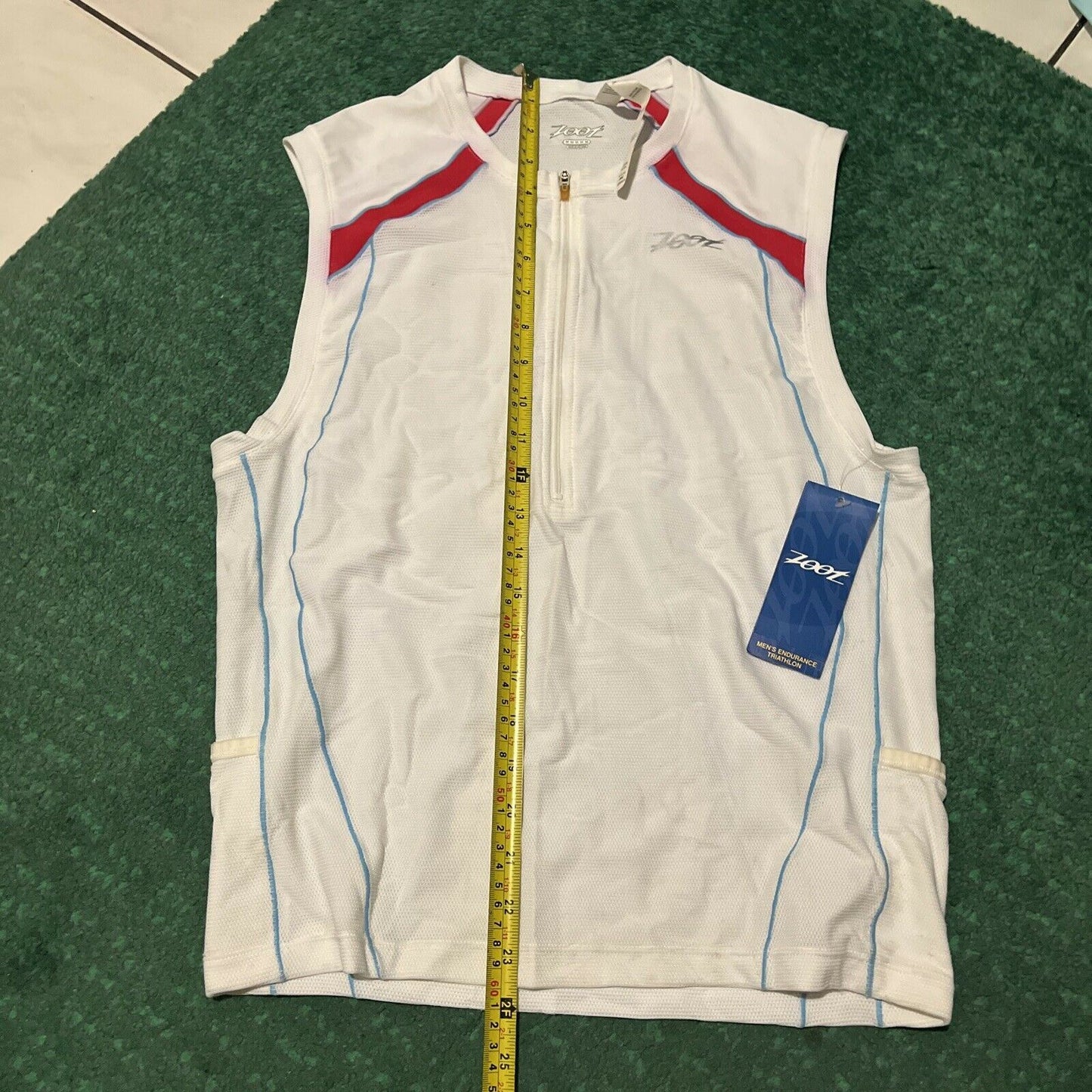 Zoot Trifit Men's Mesh Top Medium Size Style S8MTT52 White Triathlon