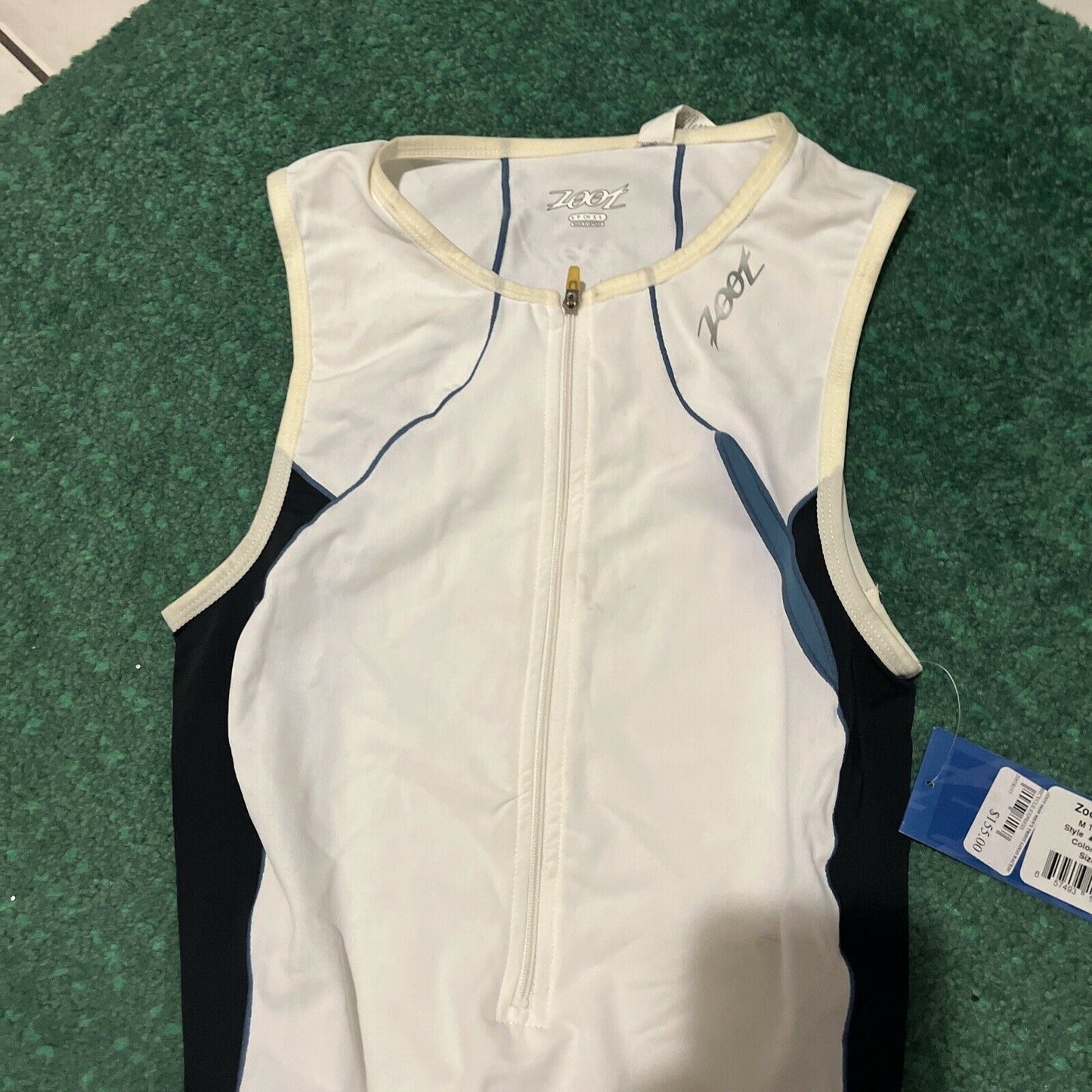Zoot Sports Men's Trifit Logo Racesuit White Cycling Small Size