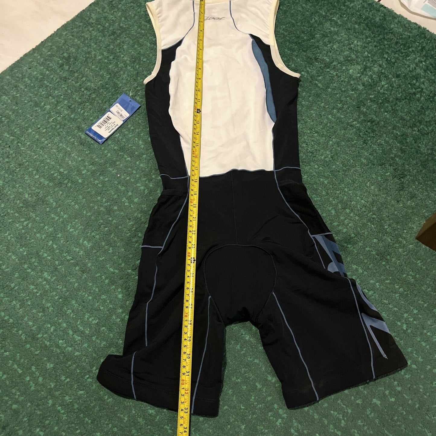 Zoot Sports Men's Trifit Logo Racesuit White Cycling Small Size