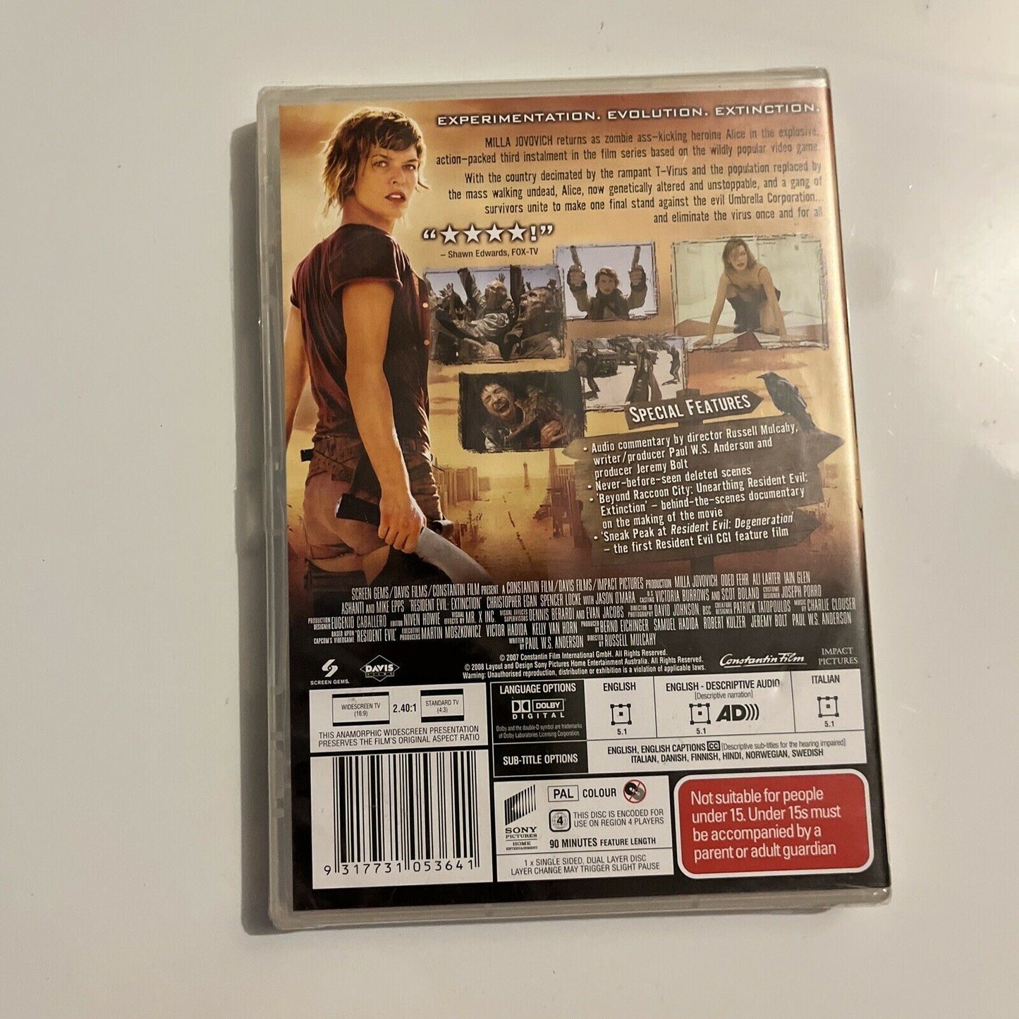 *New Sealed* Resident Evil - Extinction (DVD, 2007) Milla Jovovich, Region 4
