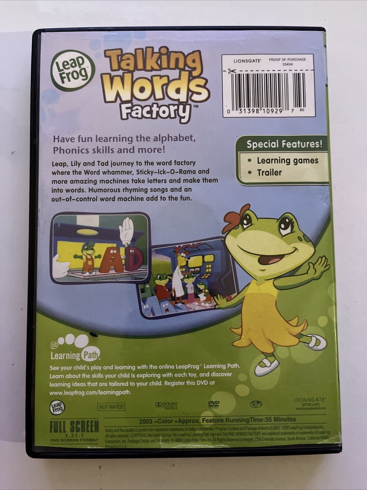 LeapFrog - Talking Words Factory - Learn How Letters Build Words! DVD
