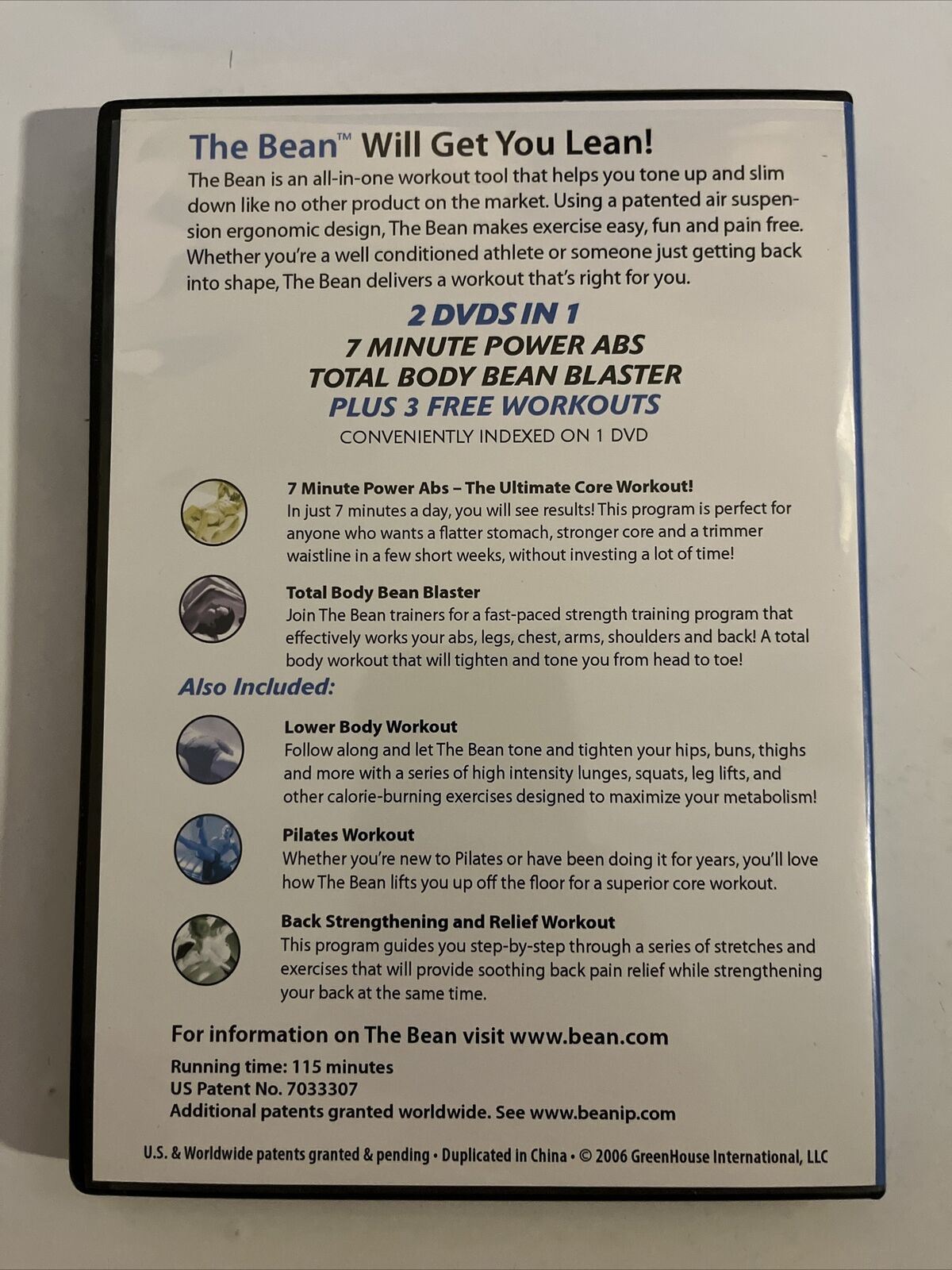 7 Minute Power Abs - Total Body Bean Blaster (DVD) Weight Loss