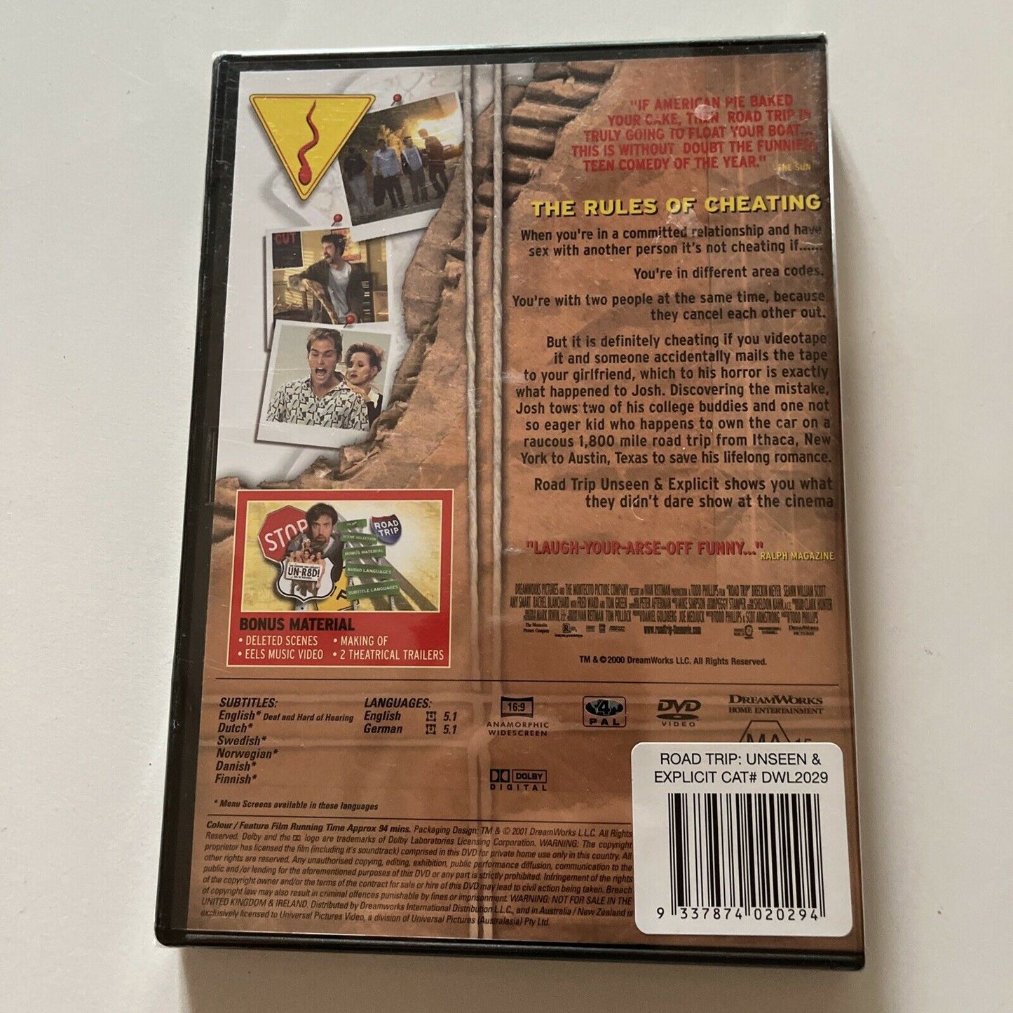 *New Sealed* Road Trip - Uncut (DVD, 2000) Breckin Meyer Region4