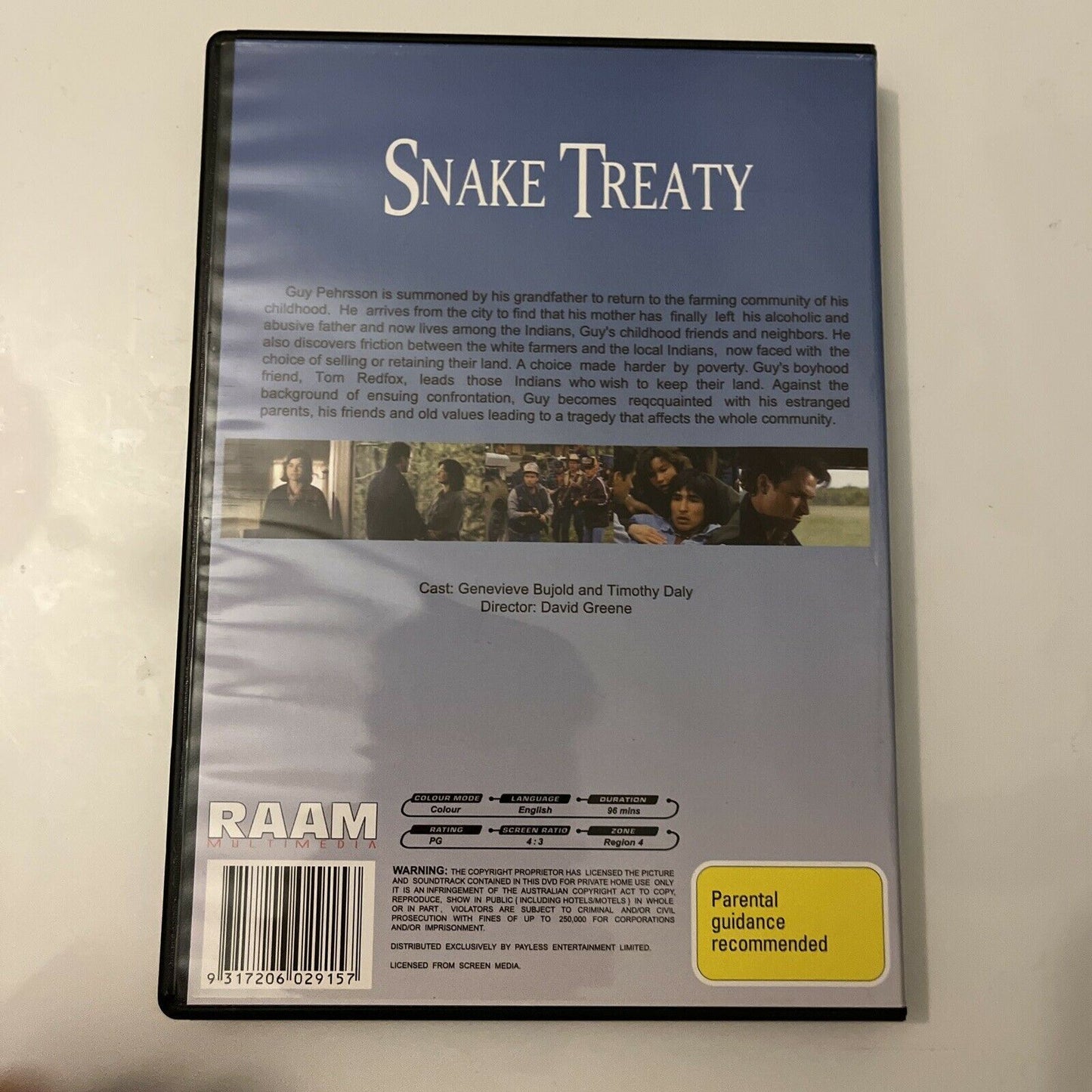 Snake Treaty (DVD, 1989) Geneviève Bujold, Timothy Daly. Region 4