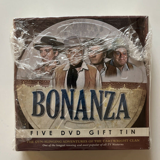 *New Sealed* Bonanza Five DVD Gift Tin Set (DVD, 1973) All Regions