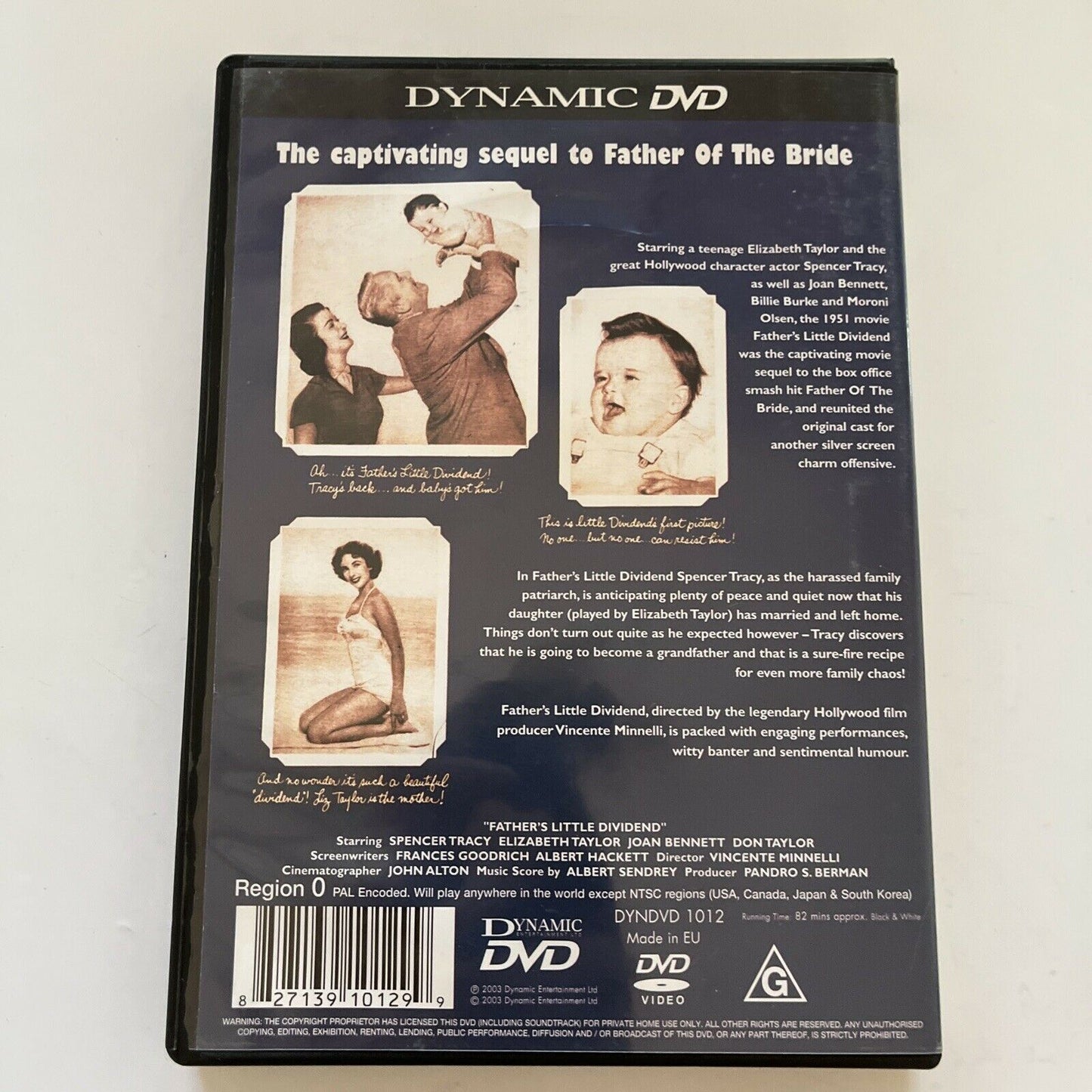 Father's Little Dividend (DVD, 1951) Spencer Tracy, Elizabeth Taylor All Regions