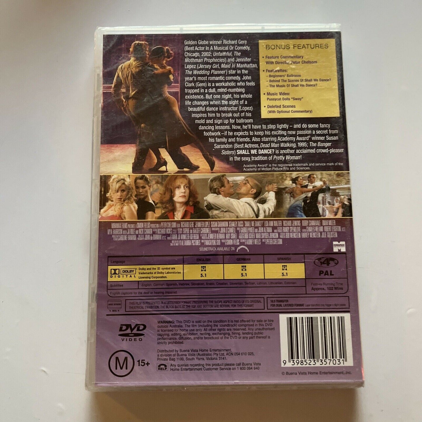 *New Sealed* Shall We Dance? (DVD, 2004) Richard Gere, Jennifer Lopez, Region4