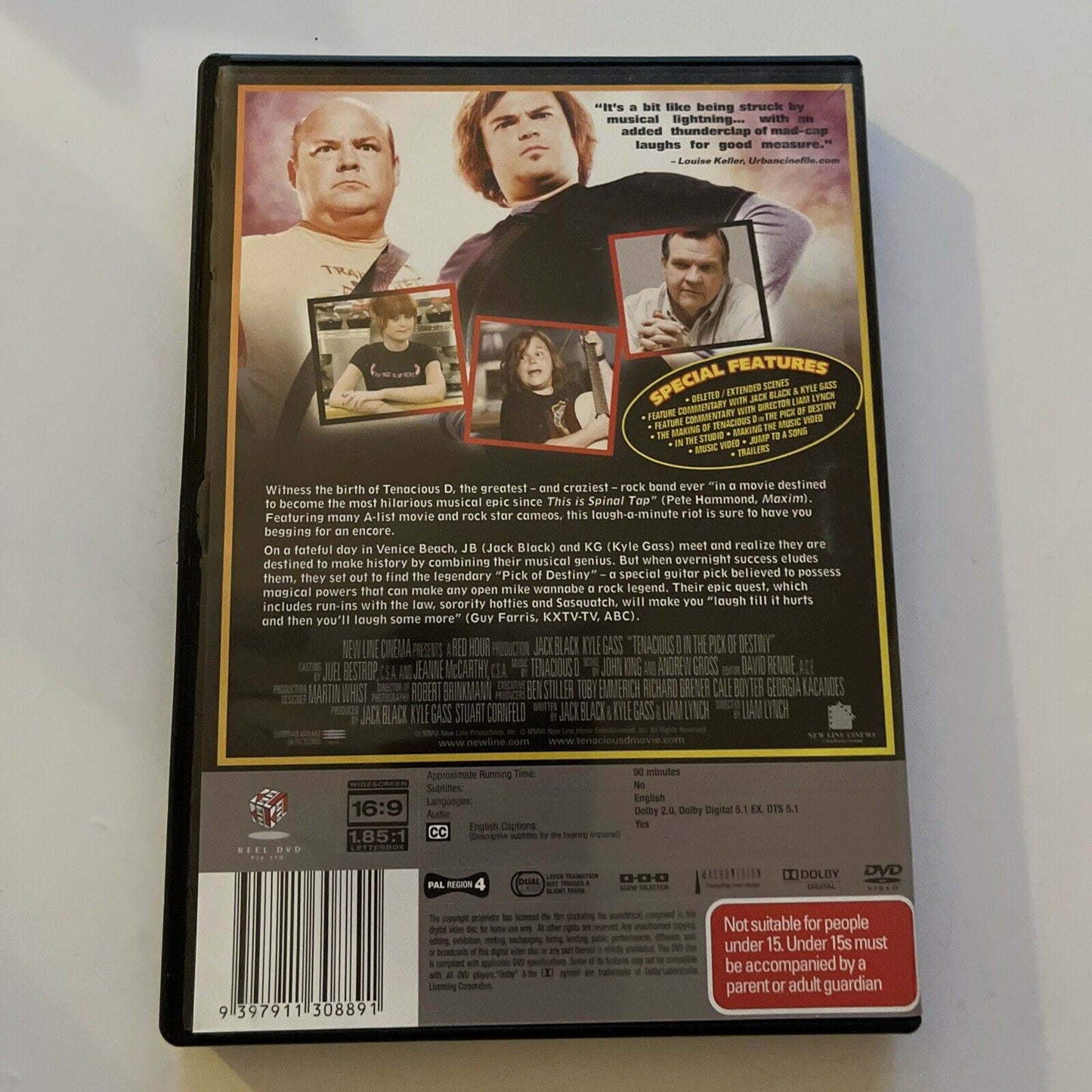 Tenacious D in The Pick Of Destiny (DVD, 2006) Jack Black, Kyle Gass. Region 4