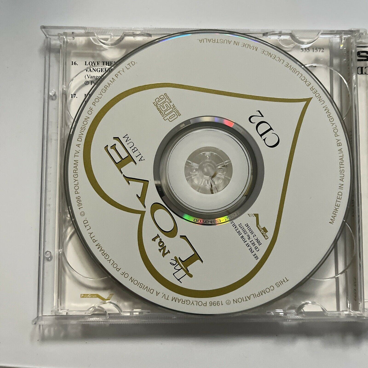 The No. 1 Love Album (CD, 1996, 2-Disc) Eurythmics, Wet Wet Wet, Boy II Men
