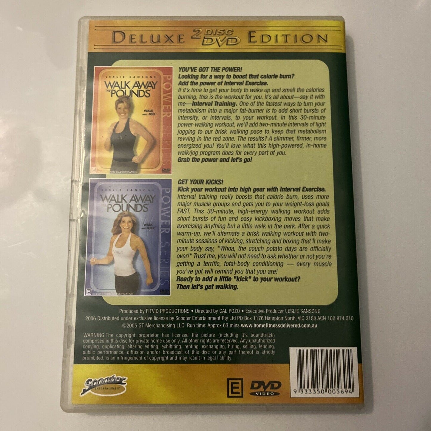 Walk Away the Pounds: Walk & Jog / Walk & Kick (DVD, 2005) All Regions