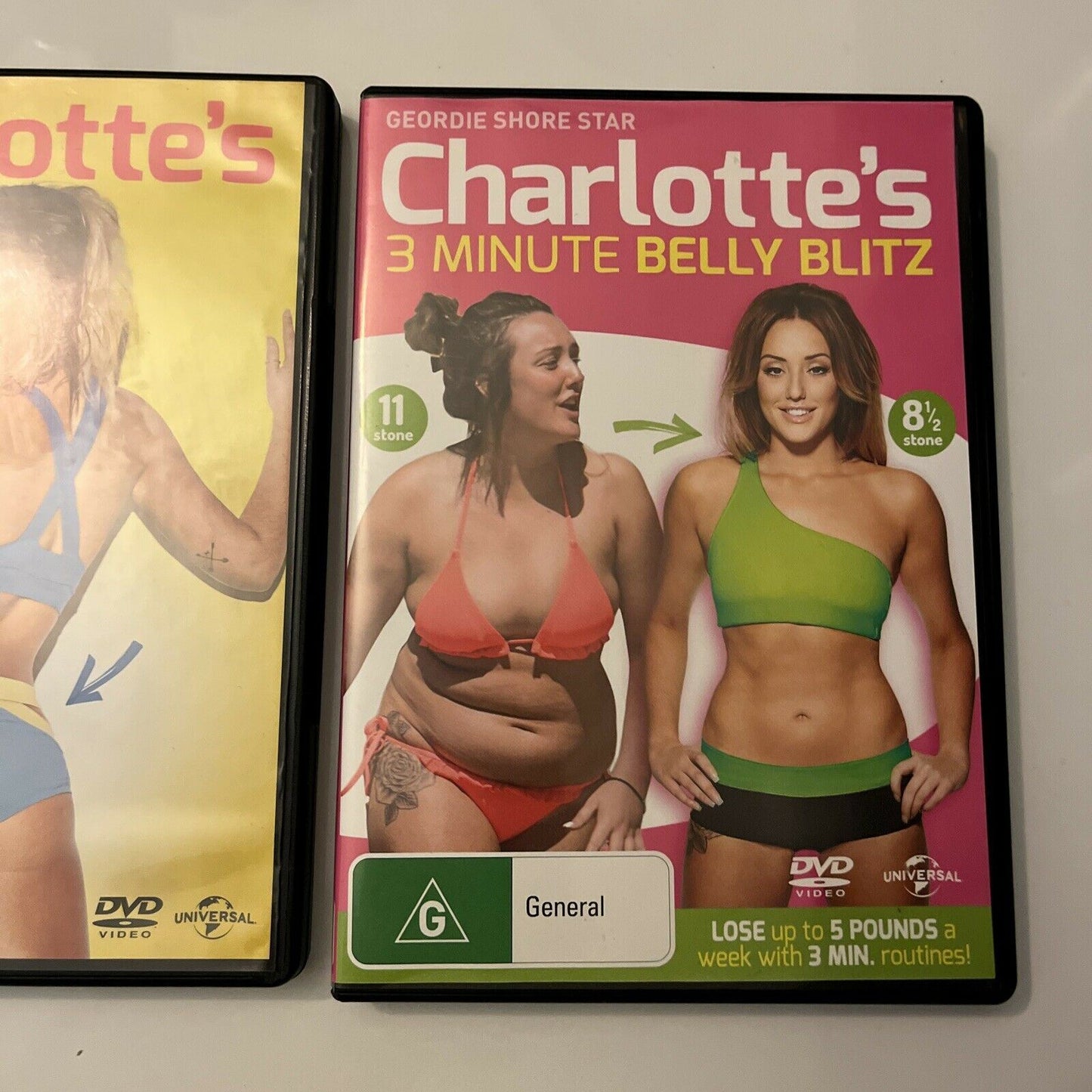 Charlotte's 3 Minute Bum Blitz / 3 Minute Belly Blitz (DVD, 2015) Region 4&2