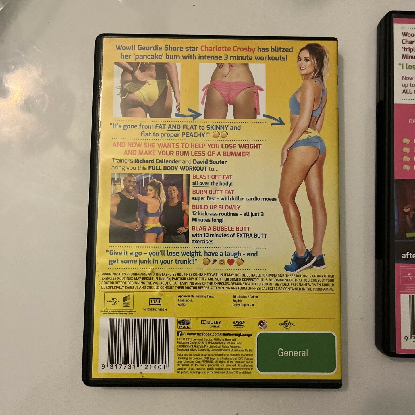 Charlotte's 3 Minute Bum Blitz / 3 Minute Belly Blitz (DVD, 2015) Region 4&2