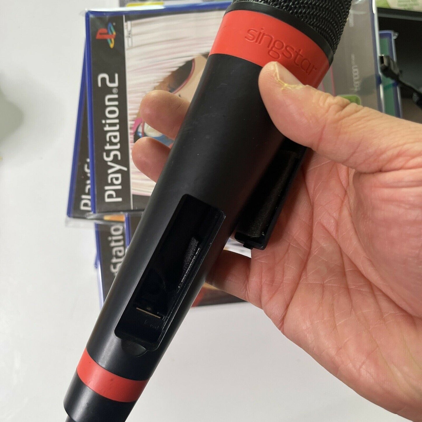 2x SingStar Wireless Microphone for PS2 & PS3 with 8x SingStar PS2 Games PAL