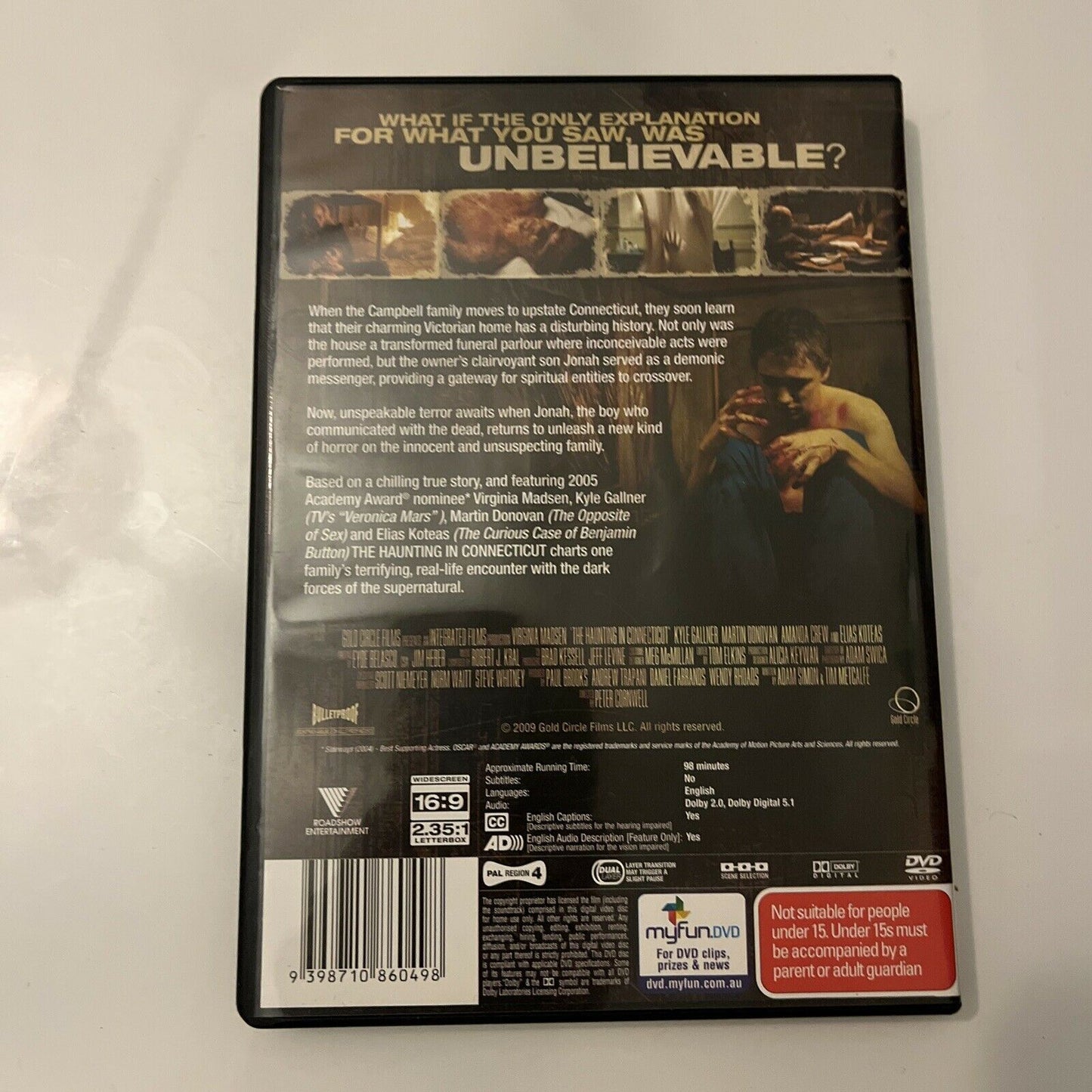 The Haunting In Connecticut (DVD, 2009) NEW Virginia Madsen, Region 4