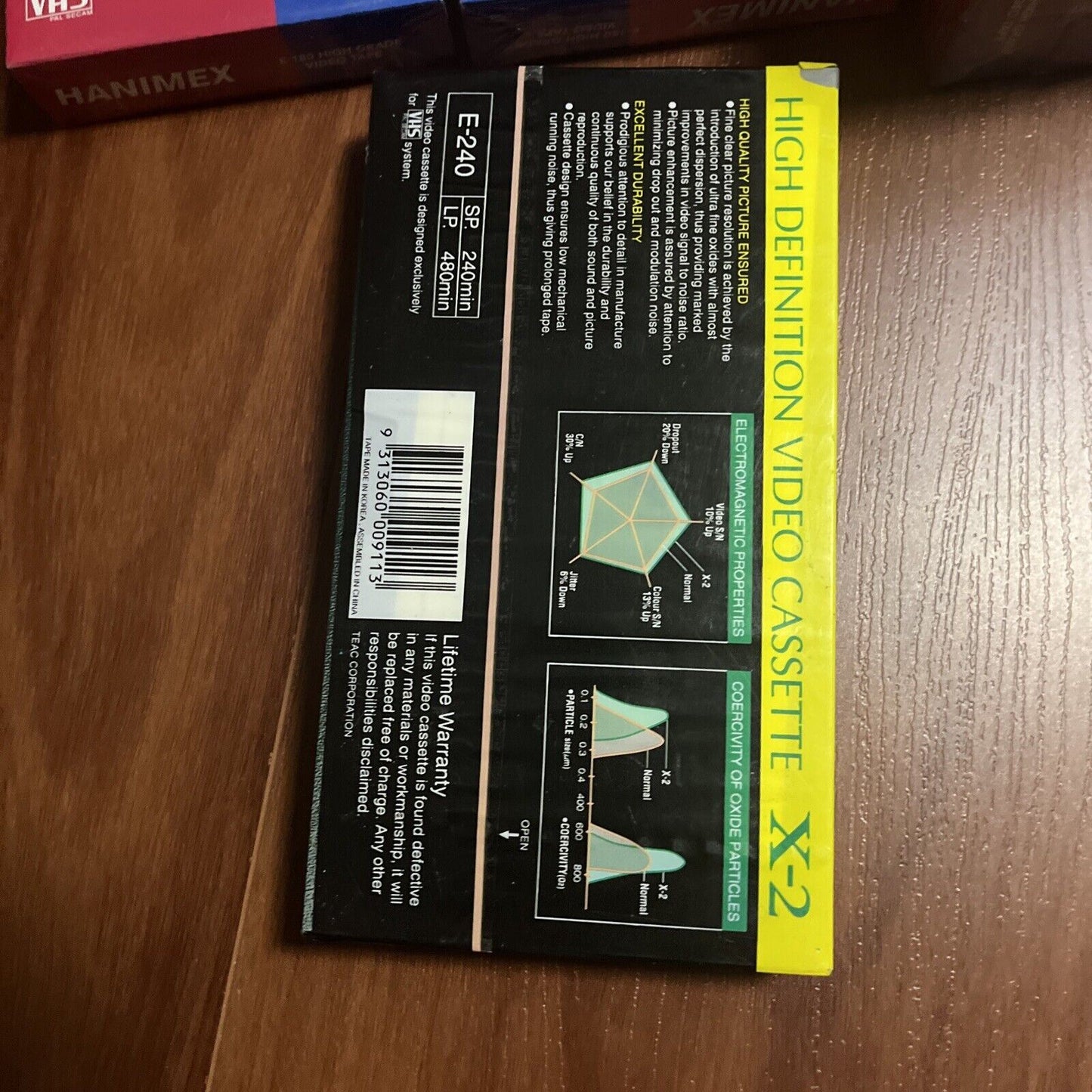*New Sealed* 1x Teac Blank VHS E-240 & 5x Hanimex E-180 Blank VHS