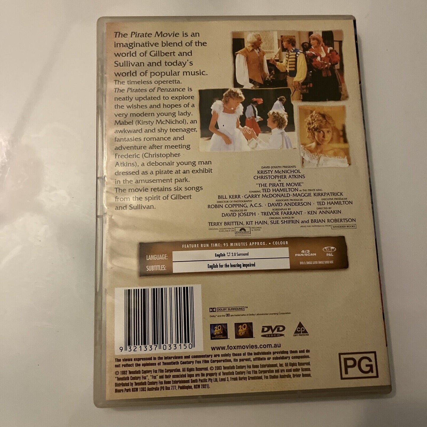 The Pirate Movie (DVD, 1982) NEW Kristy McNichol, Christopher Atkins Region 4
