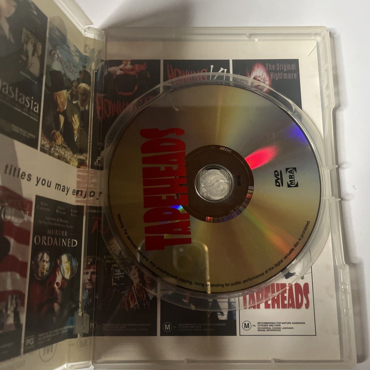Tapeheads (DVD, 1988) John Cusack, Tim Robbins, Mary Cosby Region 4