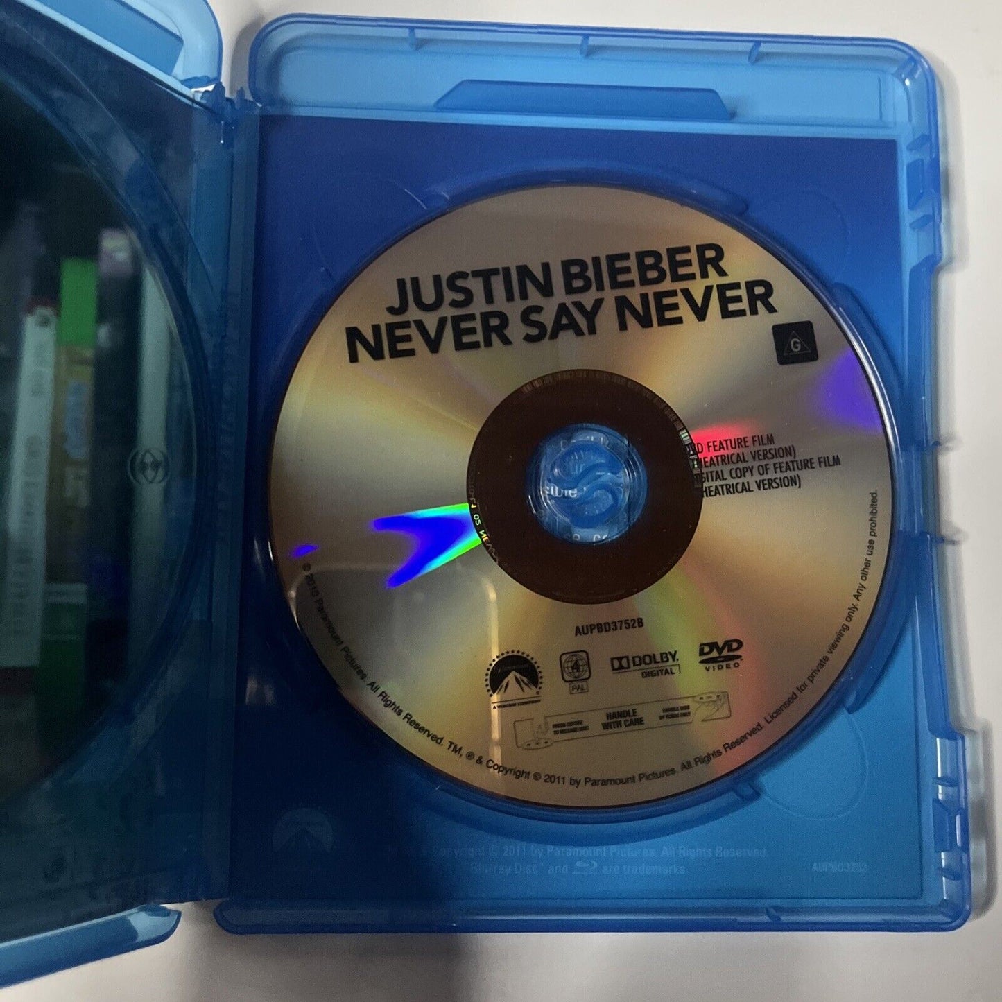 Justin Bieber - Never Say Never (Director's Cut Edition, Blu-ray, 2010) Region B