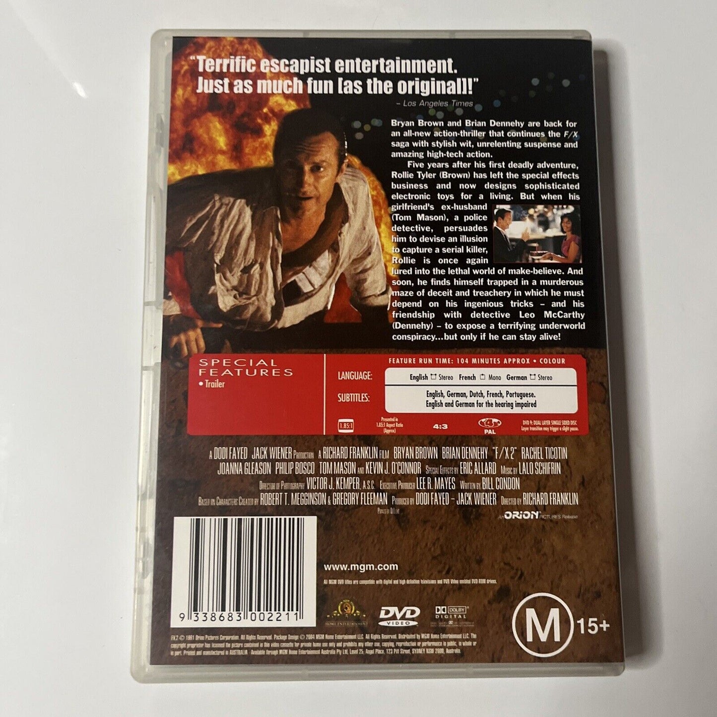 FX2 (DVD, 1991) NEW Bryan Brown, Brian Dennehy, Rachel Ticotin Region 4