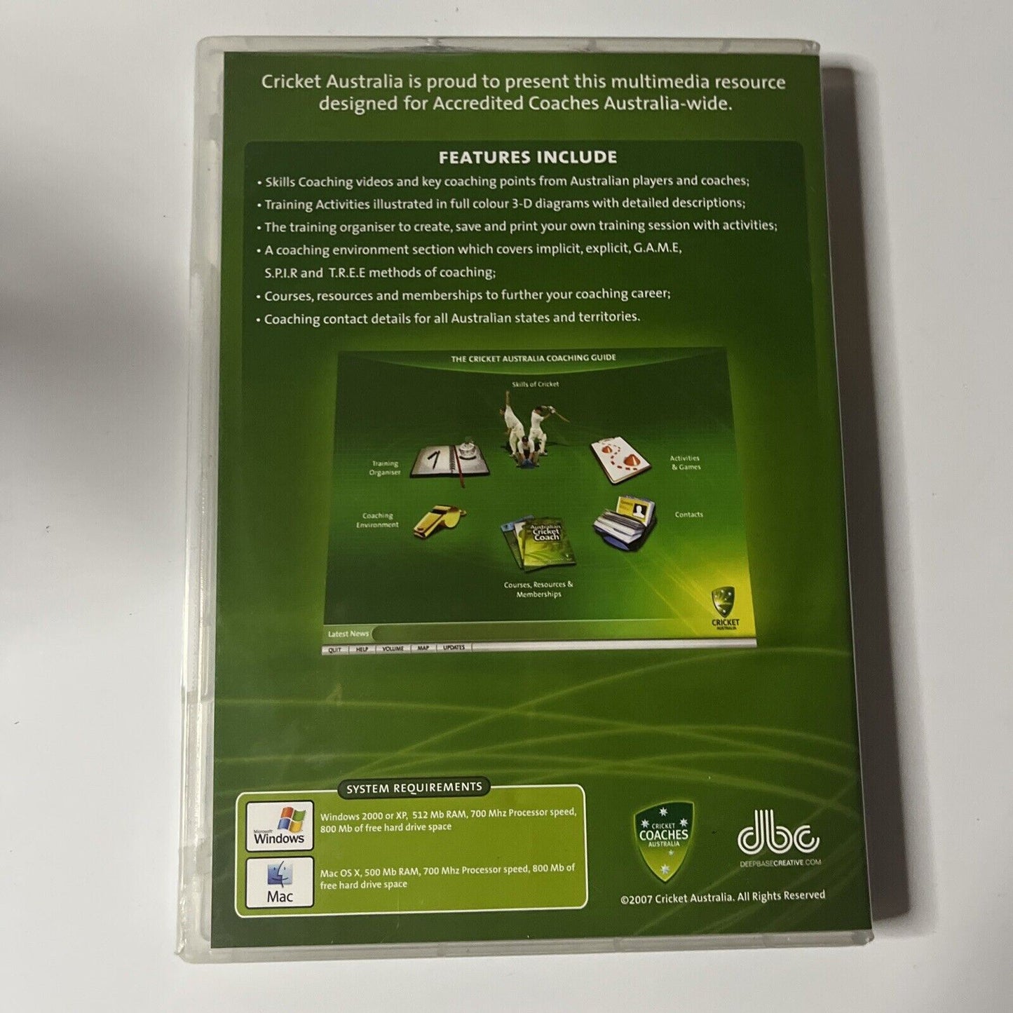 The Cricket Australia - Coaching Guide PC/Mac CD-ROM 2007