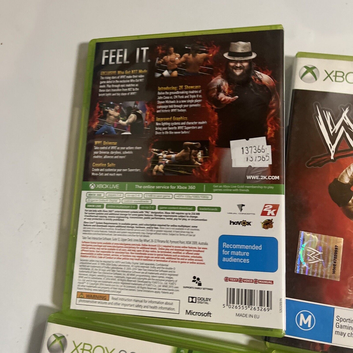 4x WWE 2K Xbox 360 Games: W2K15, W2K14, W2K12, W2K16 PAL