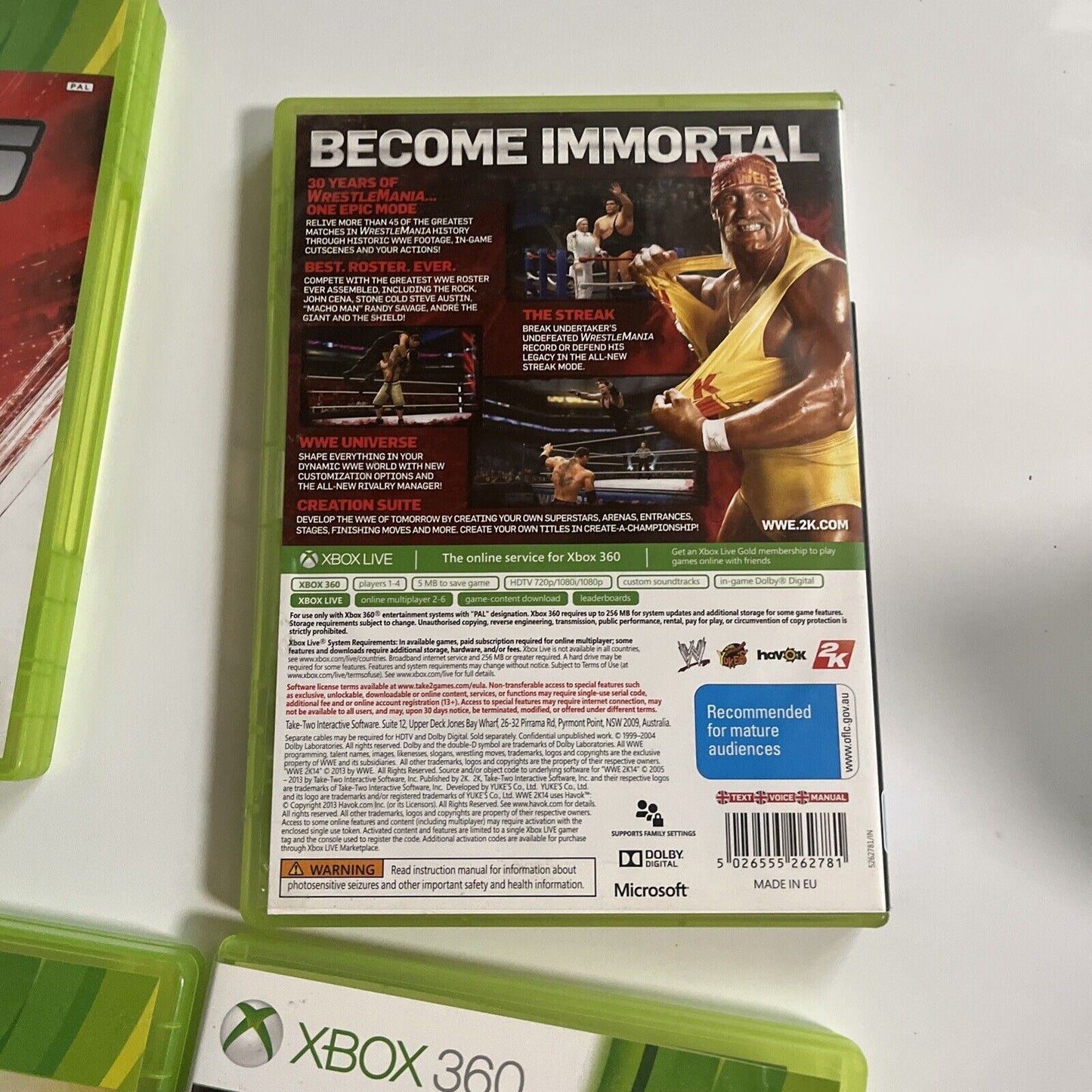 4x WWE 2K Xbox 360 Games: W2K15, W2K14, W2K12, W2K16 PAL