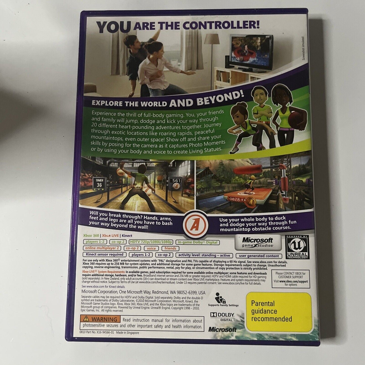 Kinect Adventures - Xbox 360 Kinect - Complete with Manual - PAL