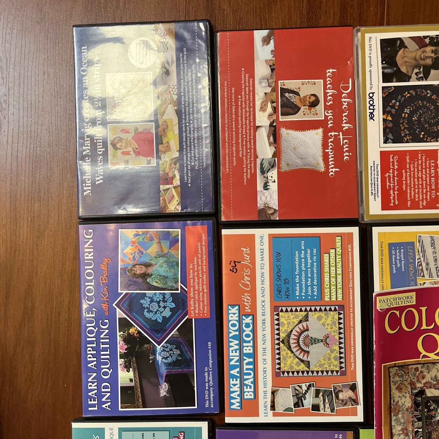 25x Quilting Tutorial DVDs and 1x Magazine Region Free