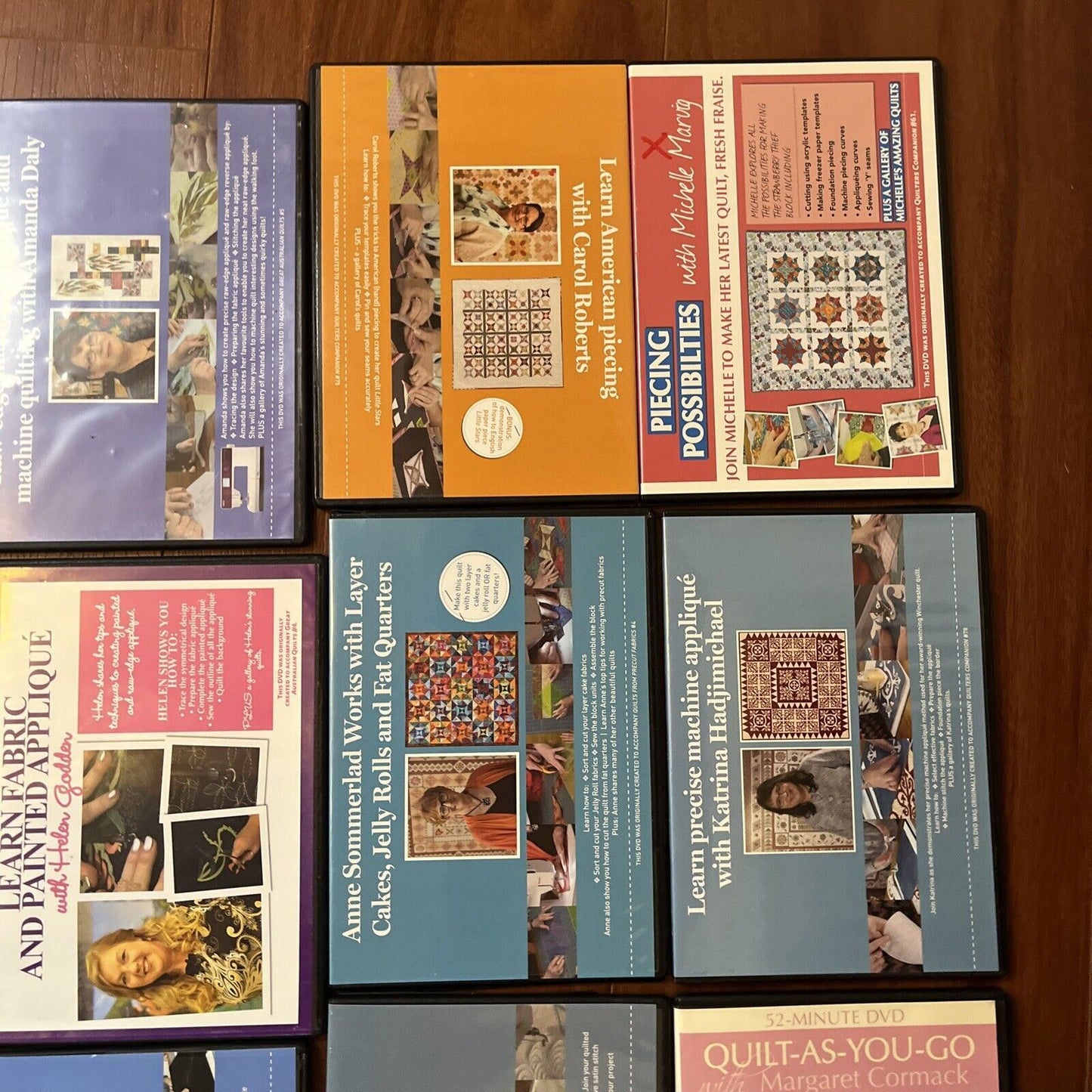 25x Quilting Tutorial DVDs and 1x Magazine Region Free