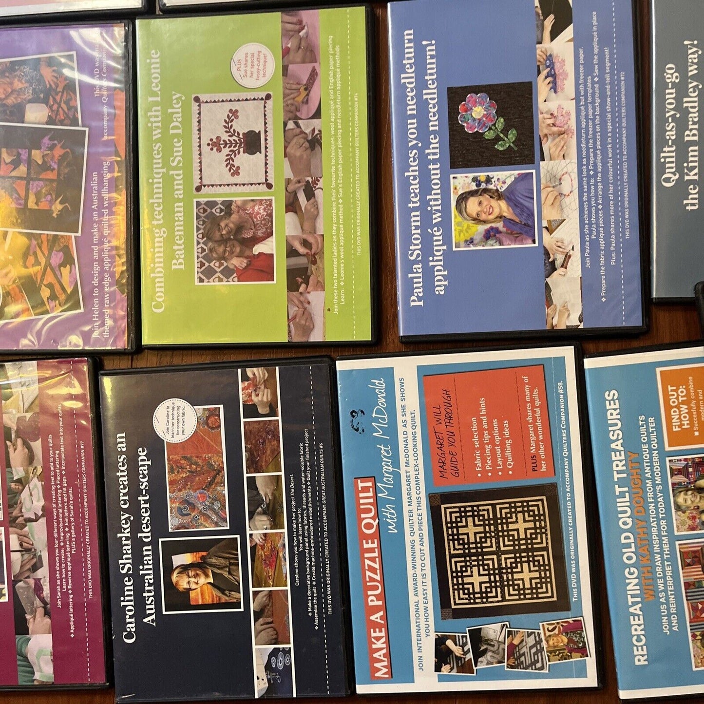 25x Quilting Tutorial DVDs and 1x Magazine Region Free