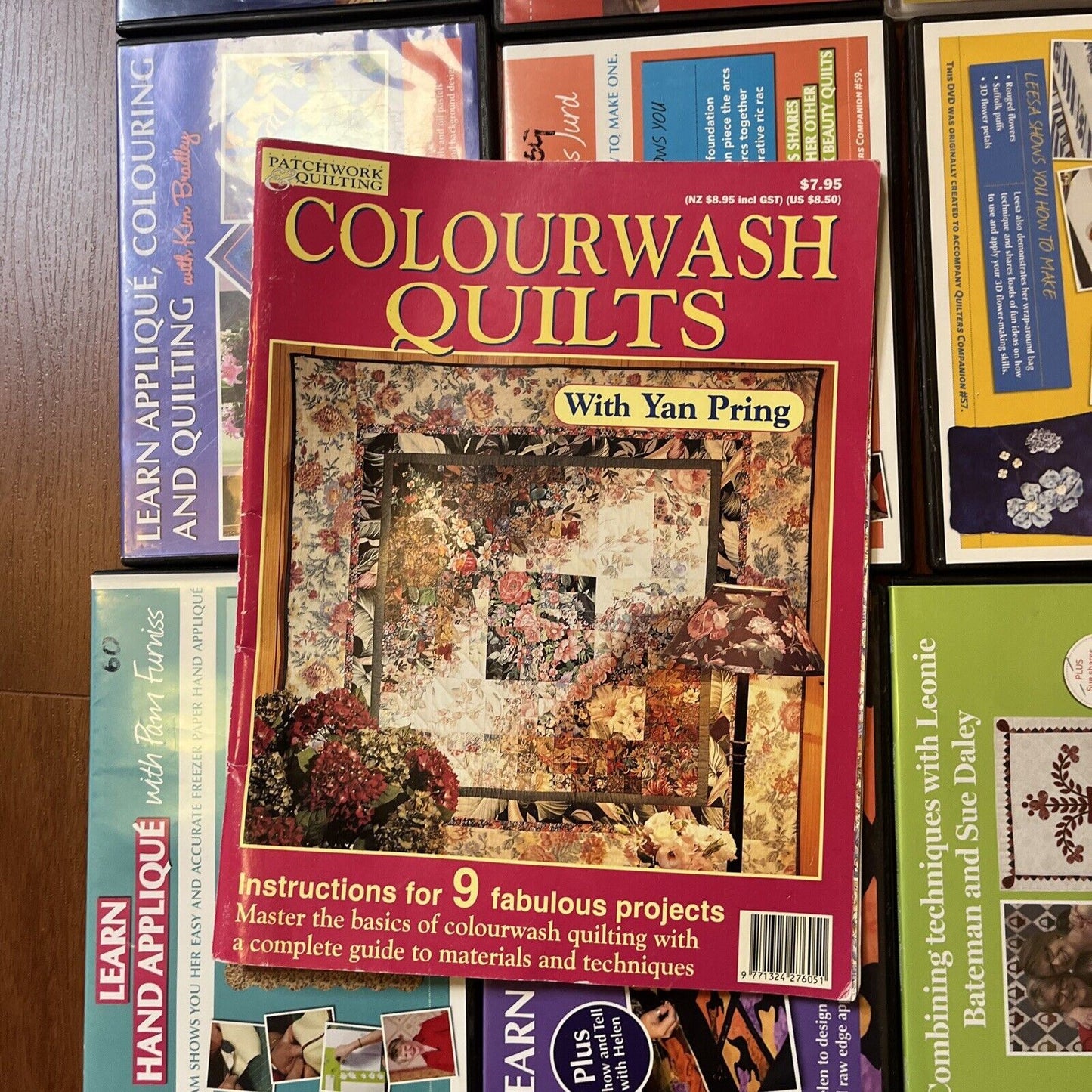 25x Quilting Tutorial DVDs and 1x Magazine Region Free
