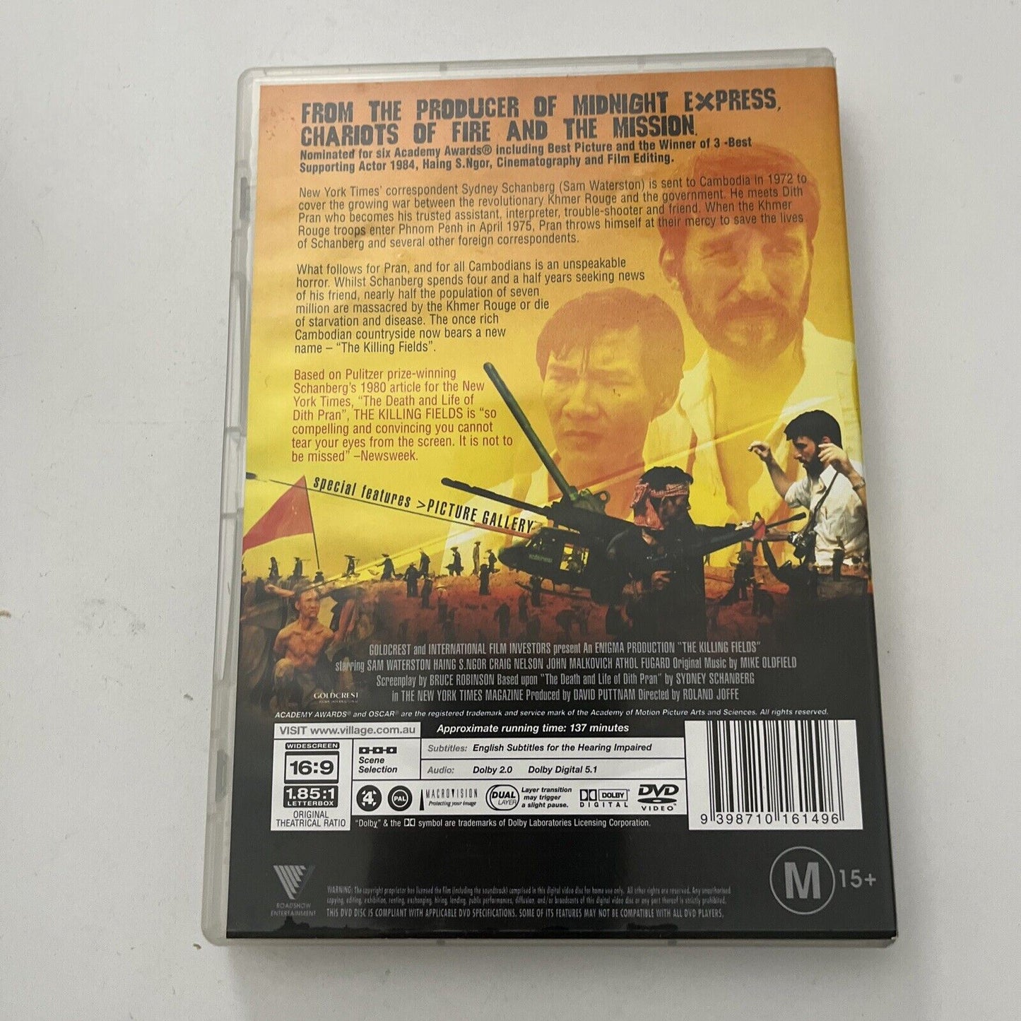 The Killing Fields (DVD, 1984) NEW Sam Waterston, Haing S. Ngor Region 4