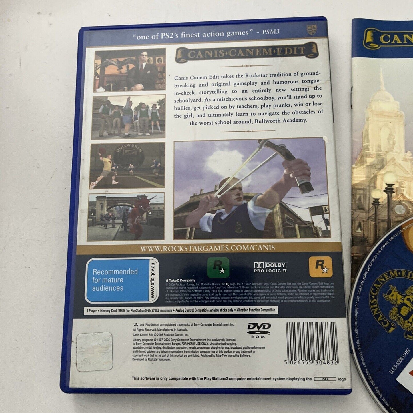 Bully - Canis Canem Edit PS2 PAL With Manual Bully