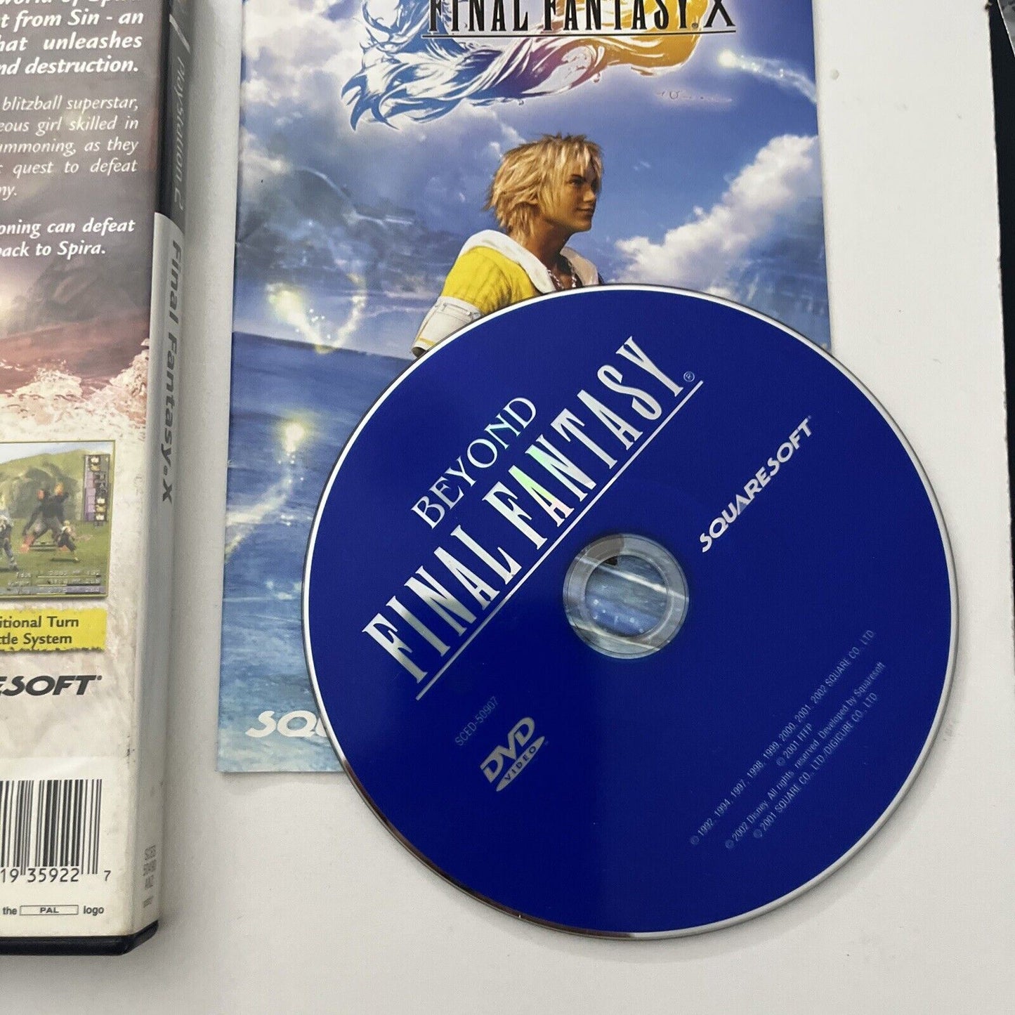 FINAL FANTASY X + Bonus DVD PS2 PlayStation 2 With Manual PAL