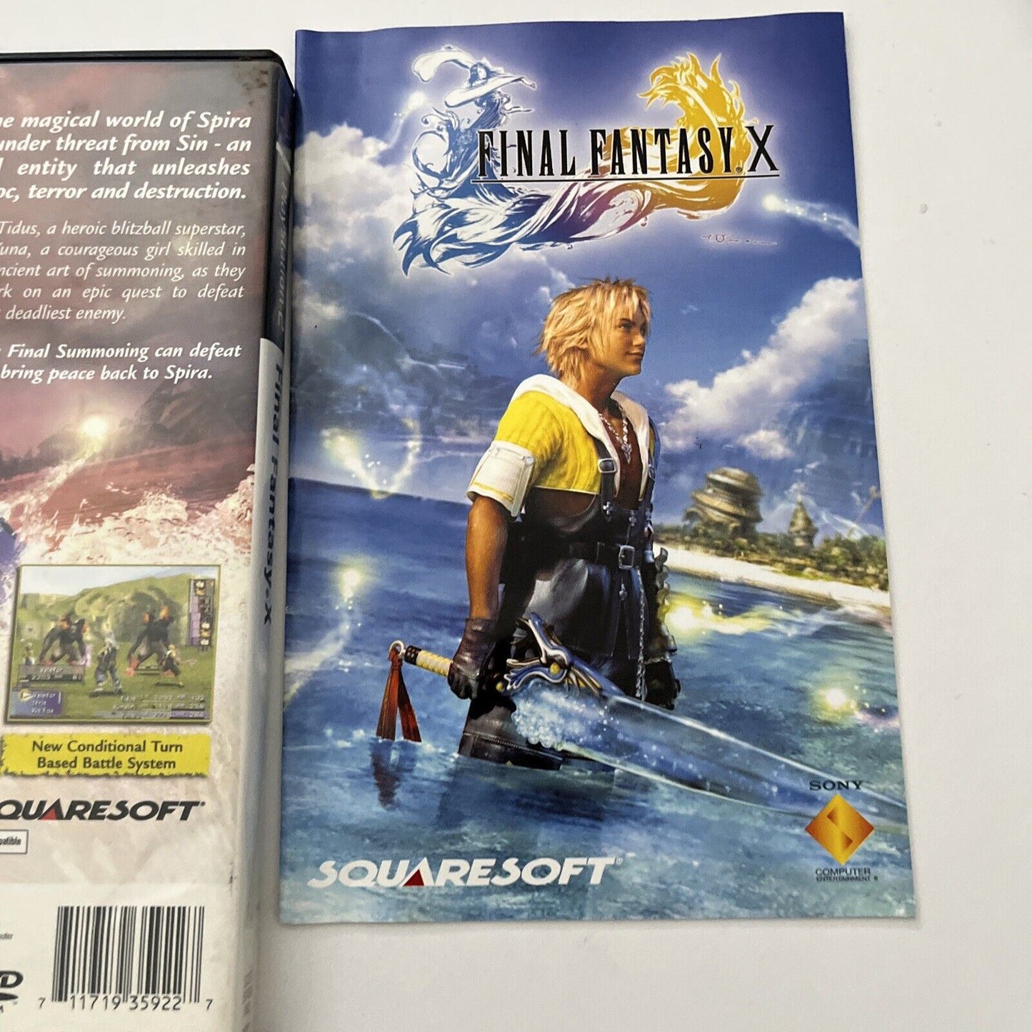 FINAL FANTASY X + Bonus DVD PS2 PlayStation 2 With Manual PAL