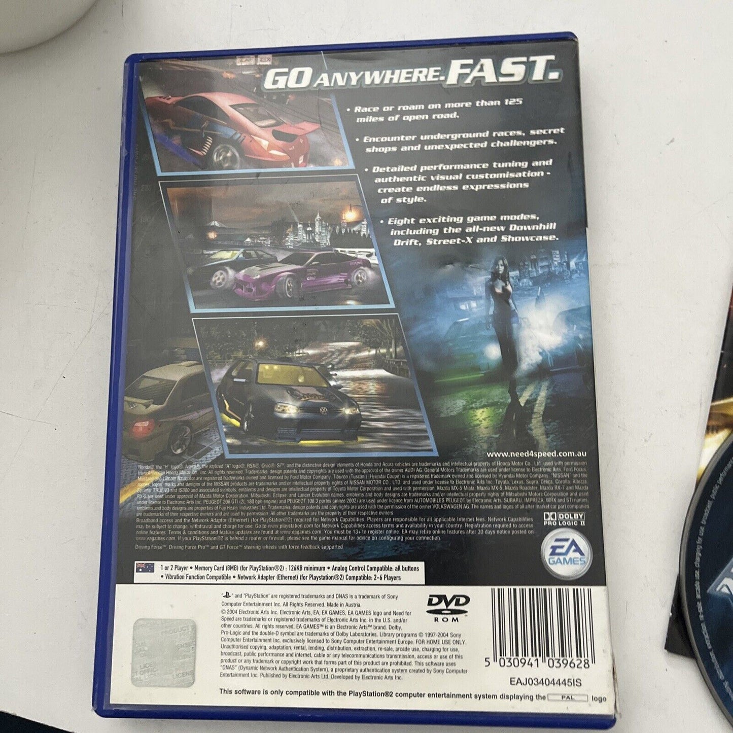 Need For Speed Underground 2 Sony PS2 Playstation 2 EA Games With Manual PAL