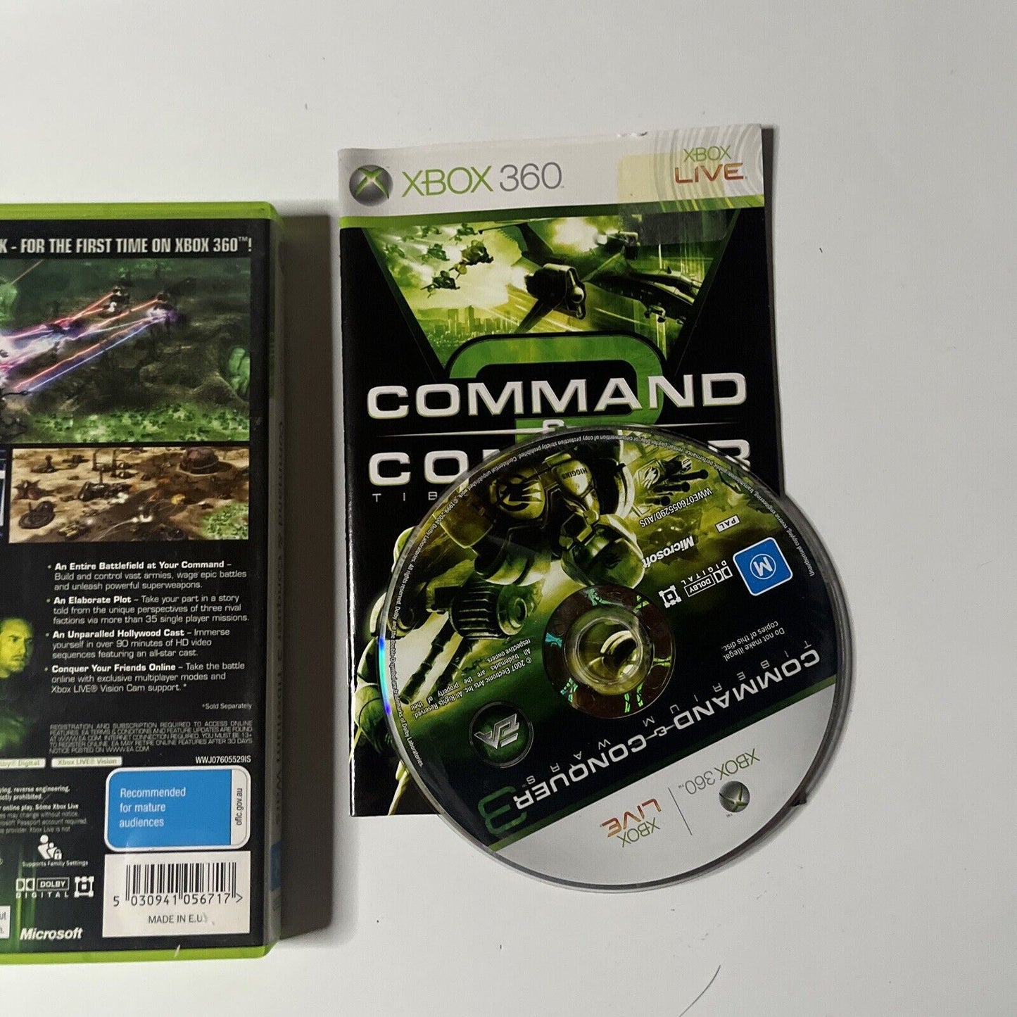 Command & Conquer 3 Tiberian Wars XBox 360 Game With Manual PAL