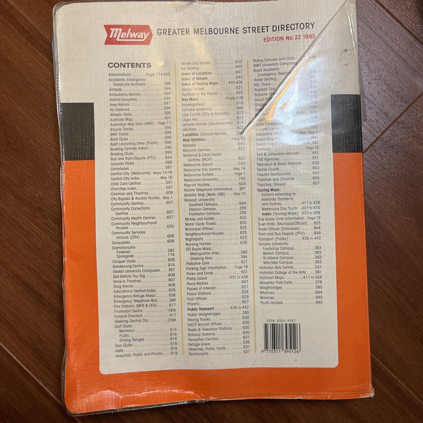 Melway Greater Melbourne Street Directory 1993 Edition No. 22