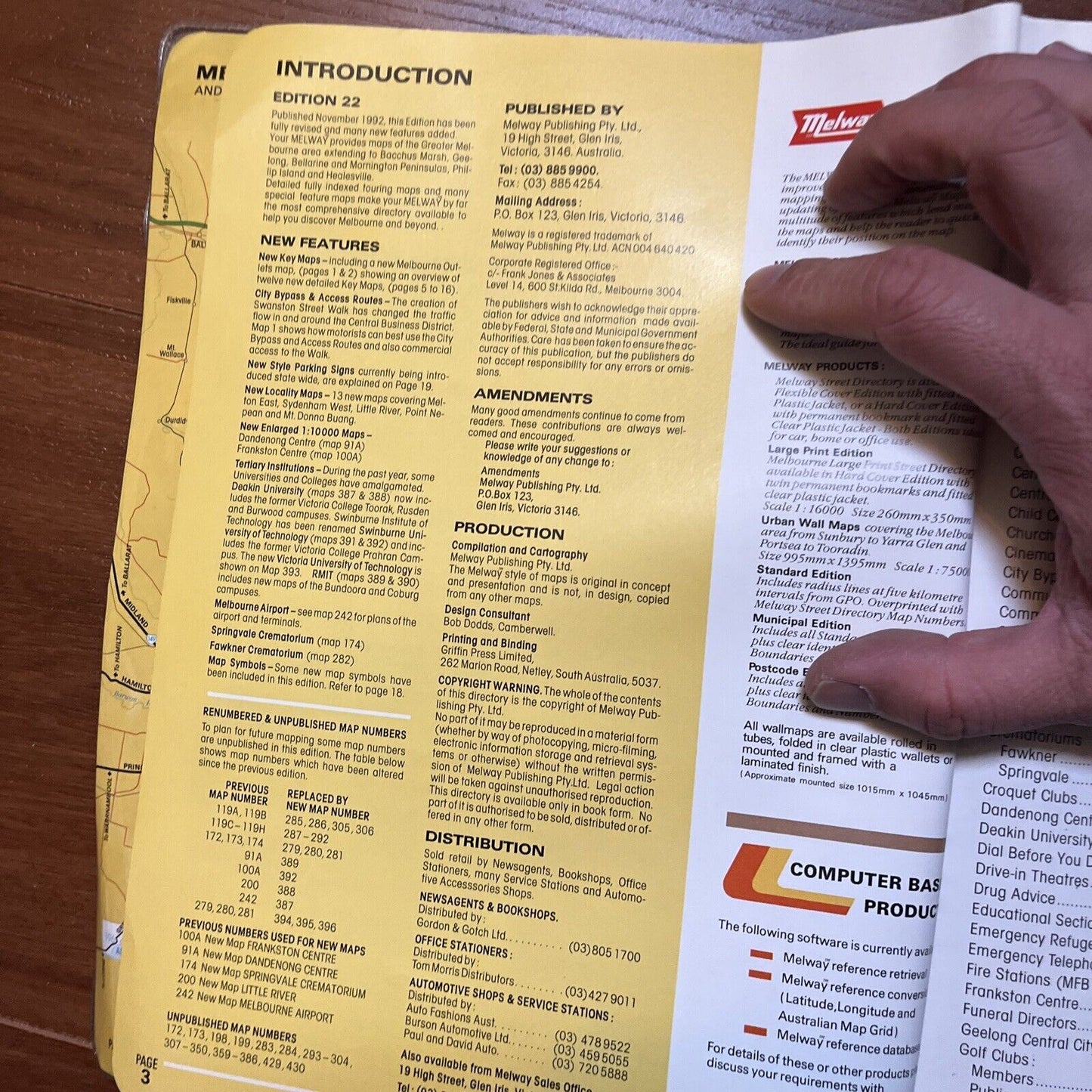 Melway Greater Melbourne Street Directory 1993 Edition No. 22
