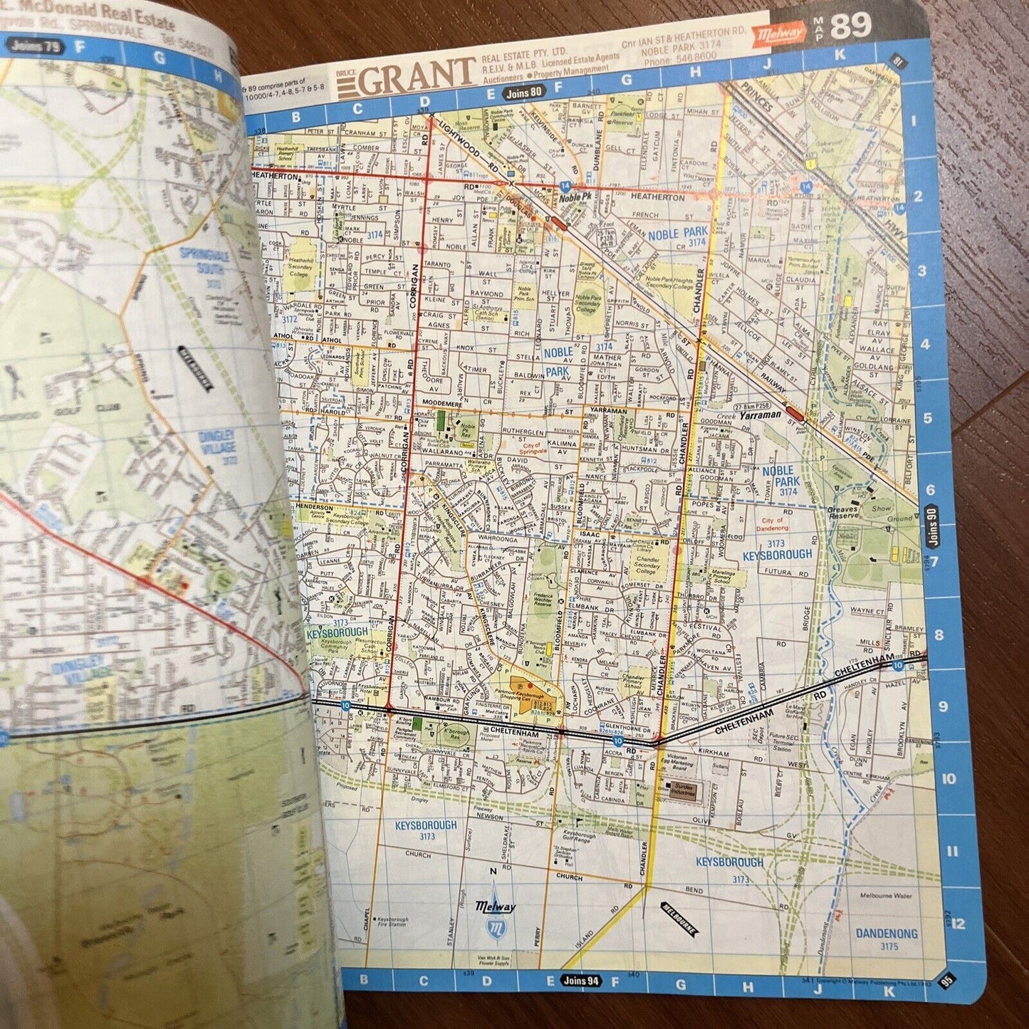 Melway Greater Melbourne Street Directory 1993 Edition No. 22