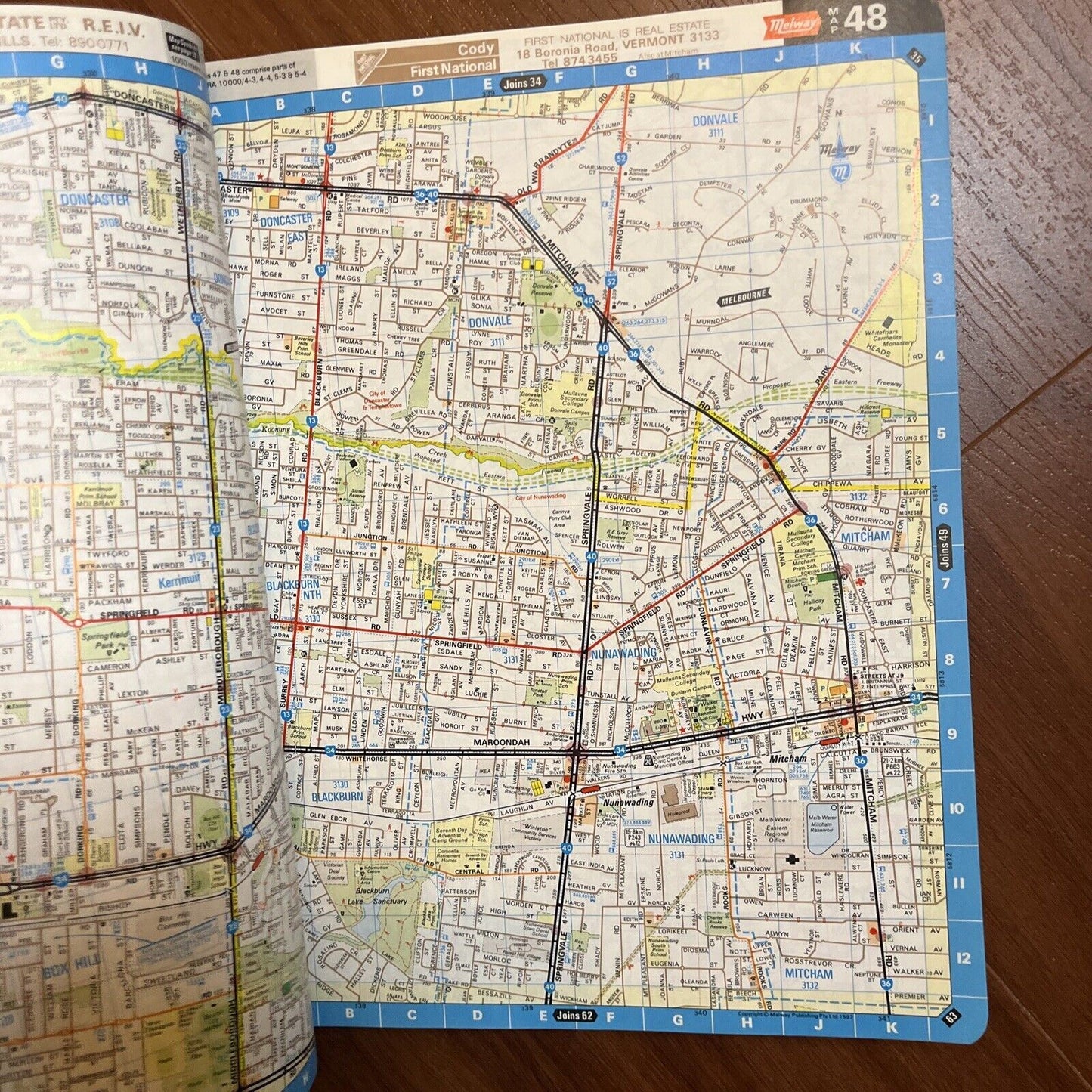 Melway Greater Melbourne Street Directory 1993 Edition No. 22
